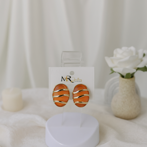 Best orange Golden Oval Earrings 2025